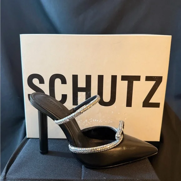 Schultz Avril in black with crystals. BNIB with dust bag. Size 7 1/2 - Picture 4 of 4